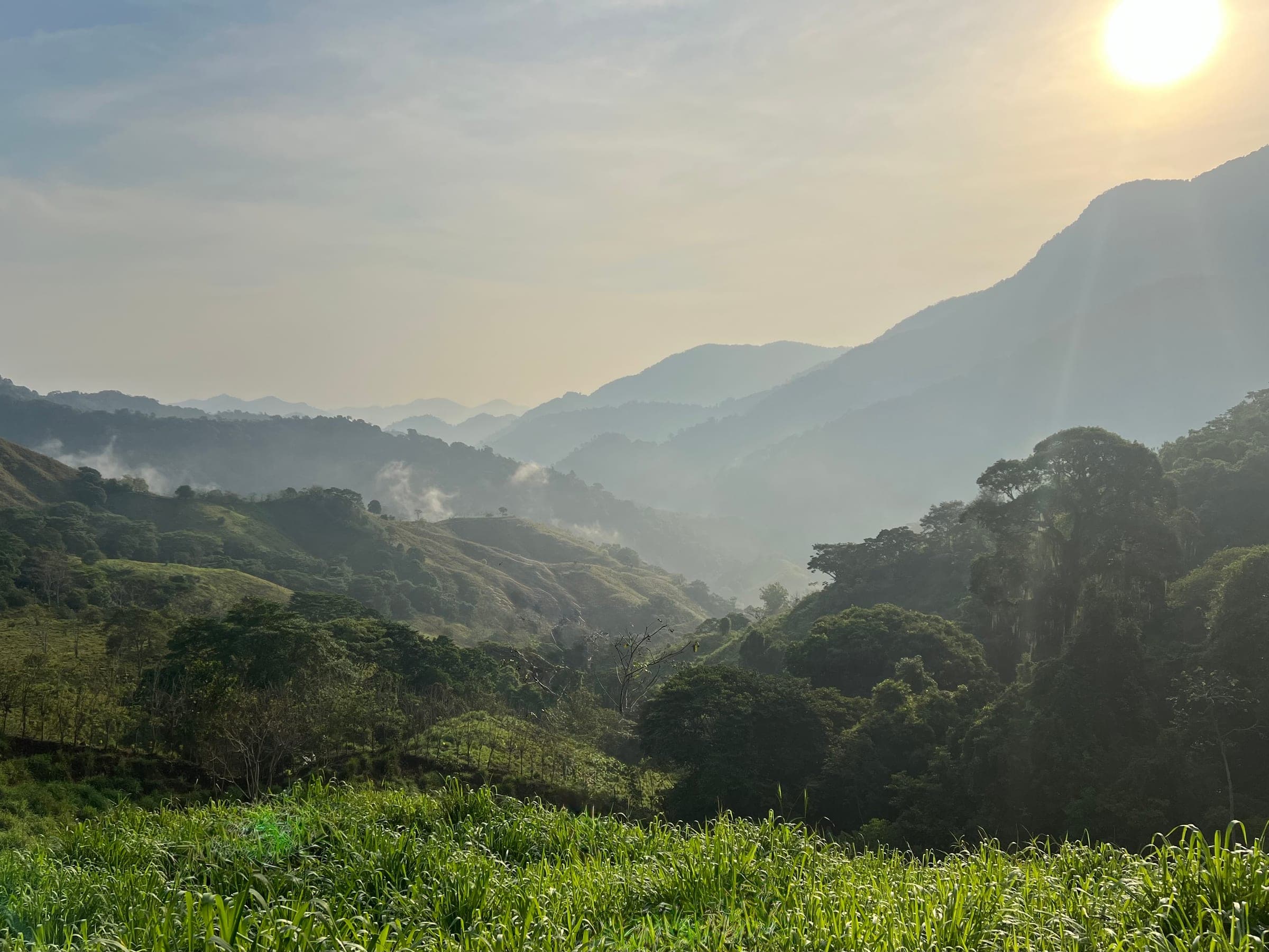 Lush jungle mountains in Jardin, Colombia